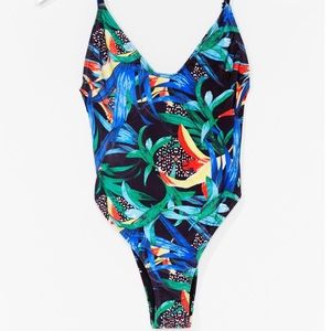 Back to 1999 Leaf Strappy Swimsuit